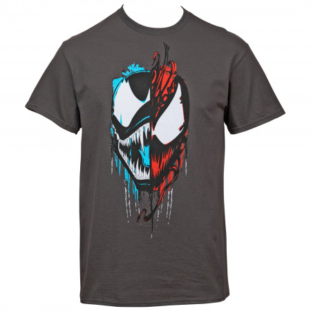 Marvel Comics Venom and Carnage Split Face T-Shirt